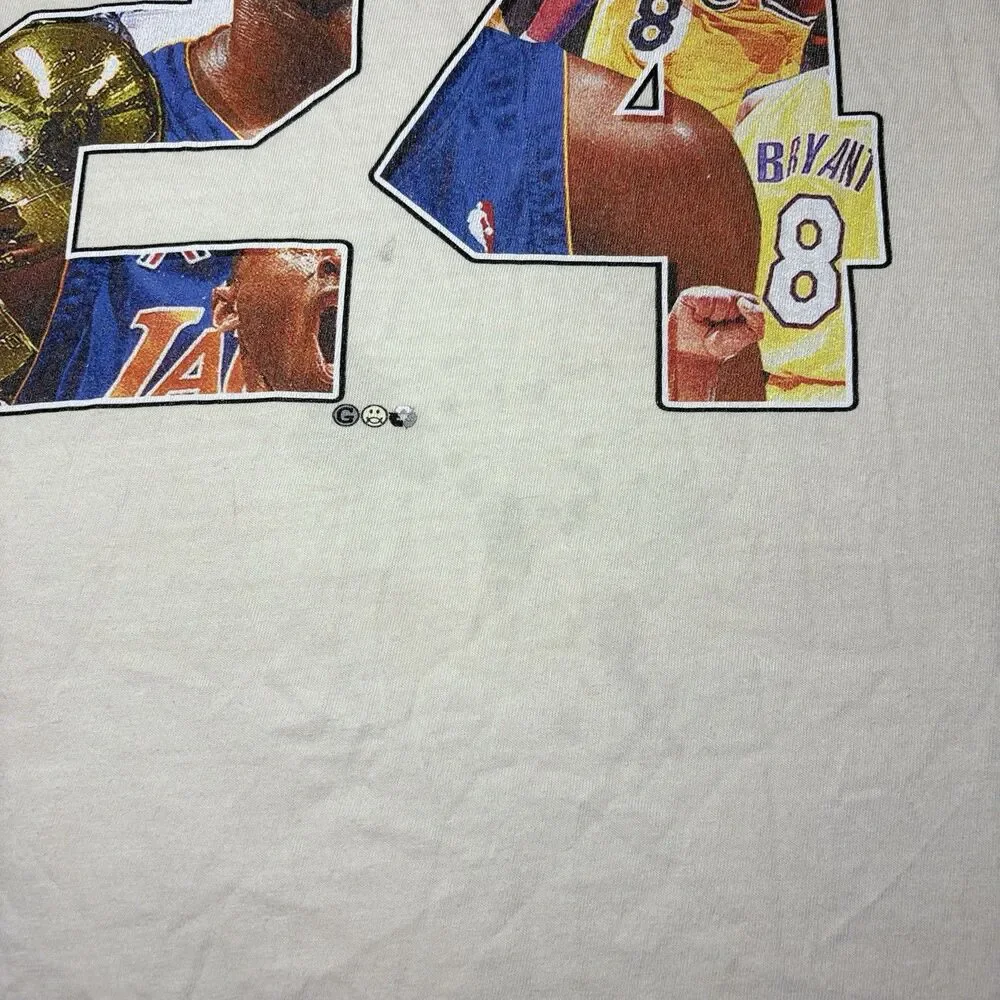 Comfort Colors Kobe Bryant BLACK MAMBA T Shirt Mens M Beige Los Angles Lakers